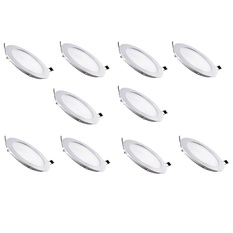 Giá bán Bộ 10 đèn Led 6S tròn âm trần Downlight 6W (Trắng sáng)