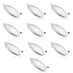 Giá bán Bộ 10 đèn Led Downlight 6W âm trần tròn Led Panel Light DT6T (Ánh sáng vàng)