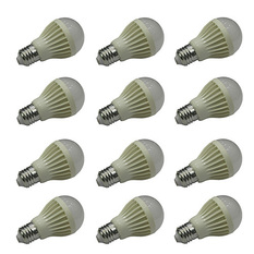 Giá bán Bộ 12 bóng đèn led búp nhựa 5w