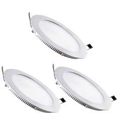 Giá bán Bộ 3 đèn âm trần mỏng Tường An 9W tròn (Vàng nắng)