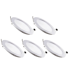 Giá bán Bộ 5 đèn âm trần mỏng Tường An 9W tròn (Vàng nắng)