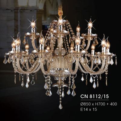 Đèn chùm đồng pha lê trang trí mẫu mới hiện đại siêu đẹp HFCN-8112/15