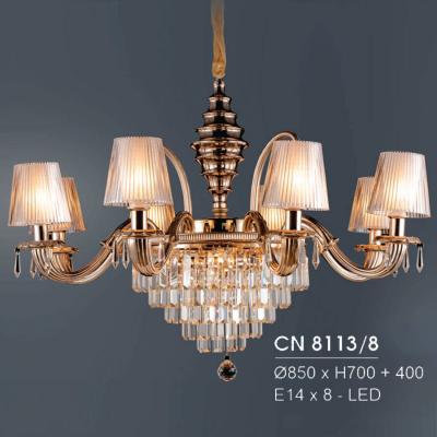 Đèn chùm đồng pha lê trang trí mẫu mới hiện đại siêu đẹp HFCN-8113/8