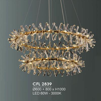 Đèn chùm pha lê trang trí mẫu mới siêu đẹp HFCFL-2839