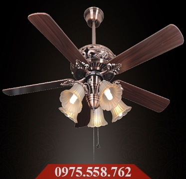 Đèn Quạt Trần Cánh Gỗ 4