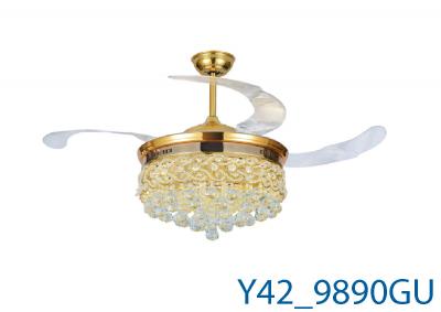 Đèn Quạt Trần Pha Lê-TH9890