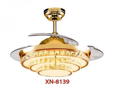 Đèn Quạt Trần Pha Lê Trang Trí XN-8139