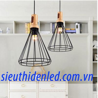 Đèn Thả Trang Trí Sắt - Gỗ TL214