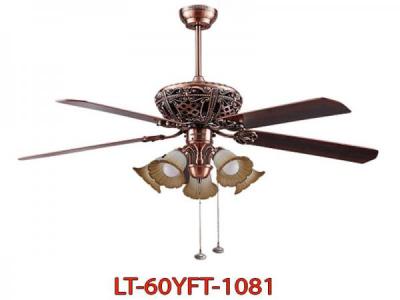 Đèn Trang Trí Kèm Quạt Cánh Gỗ 5 Cánh LT-60YFT-1081