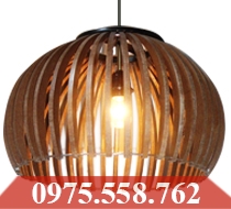 Đèn Treo Nan Gỗ Quả Bí