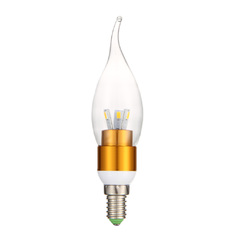 Giá bán WarmWhite LED lighting 3W wax tail tip global E14 screw Gold (Intl)